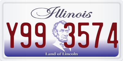 IL license plate Y993574
