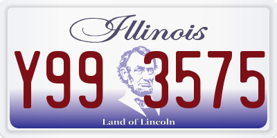 IL license plate Y993575