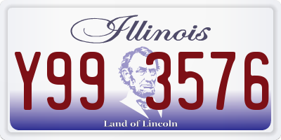 IL license plate Y993576