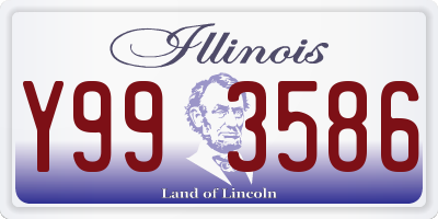 IL license plate Y993586