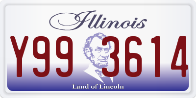 IL license plate Y993614
