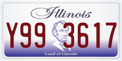 IL license plate Y993617