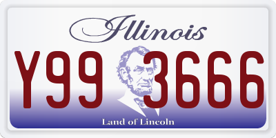 IL license plate Y993666