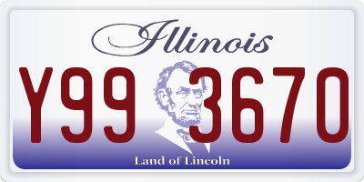 IL license plate Y993670