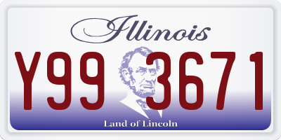 IL license plate Y993671