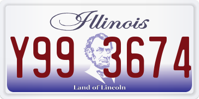IL license plate Y993674