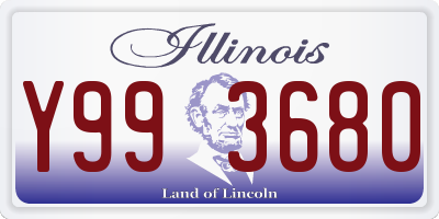 IL license plate Y993680
