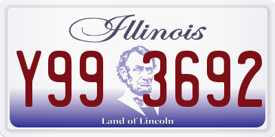 IL license plate Y993692