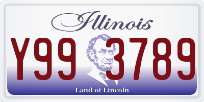 IL license plate Y993789