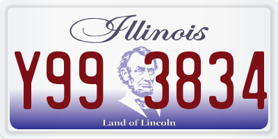 IL license plate Y993834