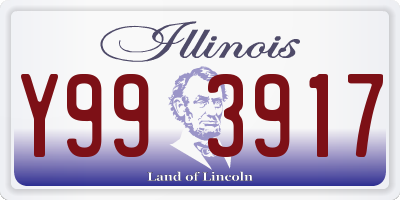 IL license plate Y993917