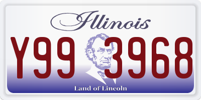 IL license plate Y993968