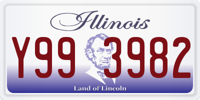 IL license plate Y993982