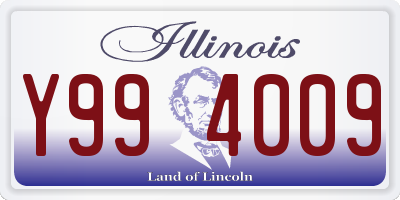 IL license plate Y994009