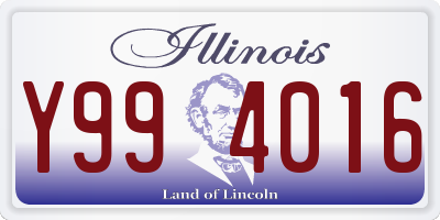 IL license plate Y994016