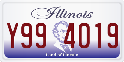 IL license plate Y994019