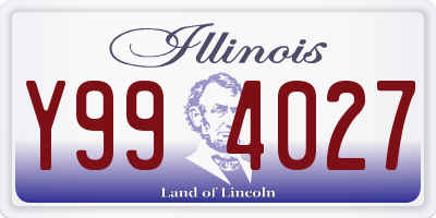 IL license plate Y994027