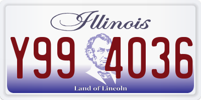 IL license plate Y994036