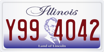 IL license plate Y994042