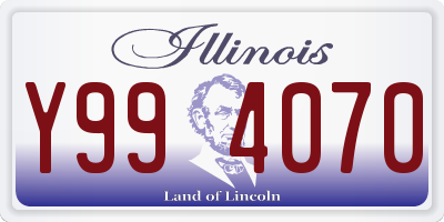 IL license plate Y994070