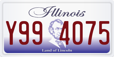 IL license plate Y994075