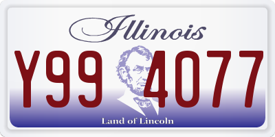 IL license plate Y994077