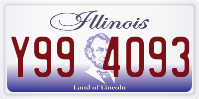 IL license plate Y994093