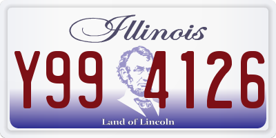 IL license plate Y994126