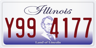 IL license plate Y994177