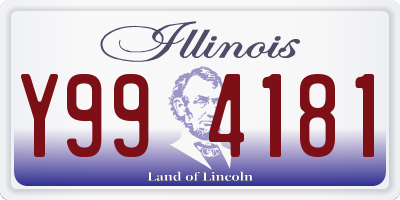 IL license plate Y994181