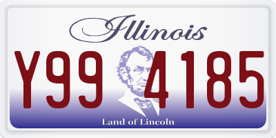 IL license plate Y994185