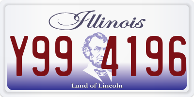 IL license plate Y994196