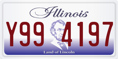 IL license plate Y994197