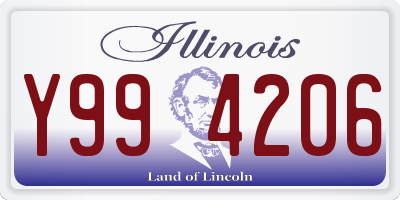 IL license plate Y994206
