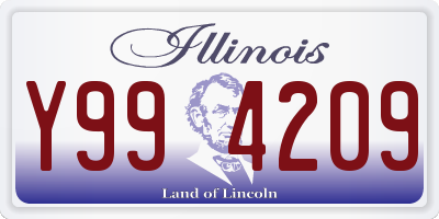 IL license plate Y994209