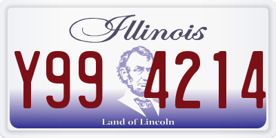 IL license plate Y994214