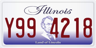 IL license plate Y994218