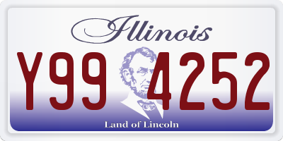 IL license plate Y994252
