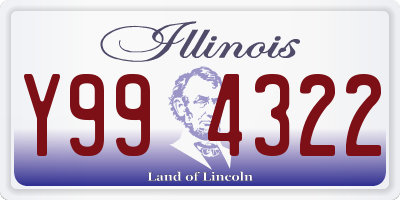IL license plate Y994322