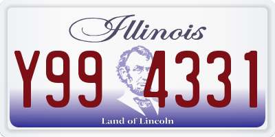 IL license plate Y994331