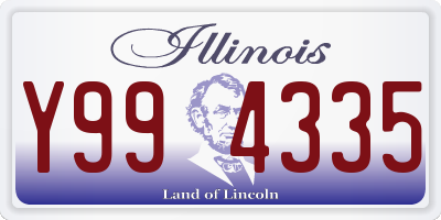IL license plate Y994335