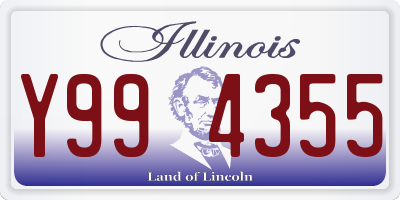 IL license plate Y994355