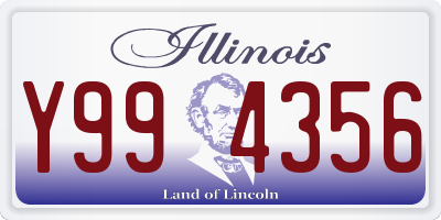 IL license plate Y994356