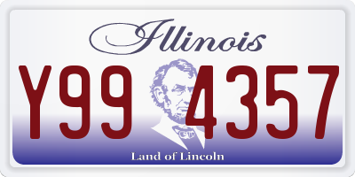 IL license plate Y994357