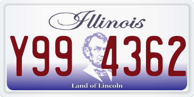 IL license plate Y994362
