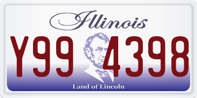IL license plate Y994398