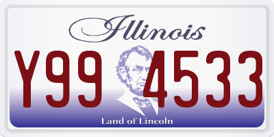 IL license plate Y994533