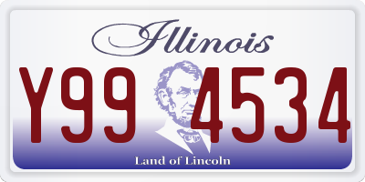 IL license plate Y994534