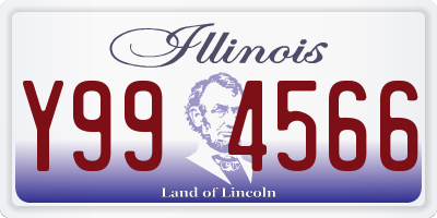 IL license plate Y994566