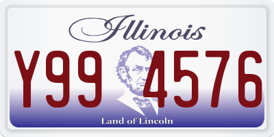 IL license plate Y994576